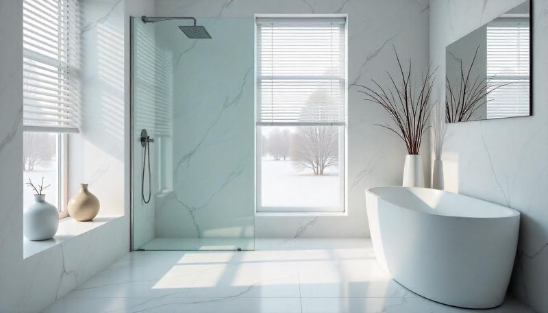 Freestanding Bathtub in a Contemporary Setting