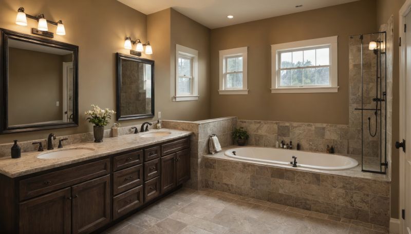 Large Master Bathroom with Storage